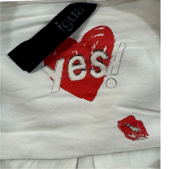 Desigual White Graphic Lightweight Long Sleeve Tunic Top Size XS - Picture 6 of 6